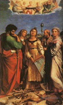Raphaël œuvres - Sainte Cécile avec Sts Paul John évangélistes Augustin et Marie Madeleine maître Raphaël